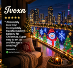 IVOXN™ Smart Pixel Curtain Lights – App-Controlled Holiday LED Display