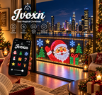 IVOXN™ Smart Pixel Curtain Lights – App-Controlled Holiday LED Display