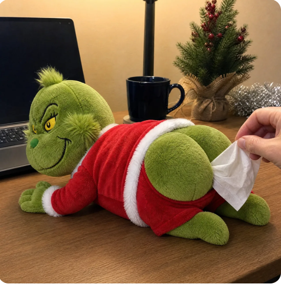 GrinchTissue™ – The Cheekiest Holiday Plush Tissue Dispenser