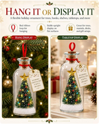 Recordable Christmas Tree Message in a Bottle Ornament with Voice Recording
