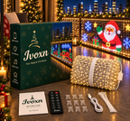 IVOXN™ Smart Pixel Curtain Lights – App-Controlled Holiday LED Display
