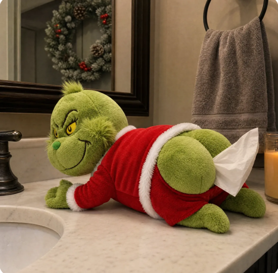 GrinchTissue™ – The Cheekiest Holiday Plush Tissue Dispenser