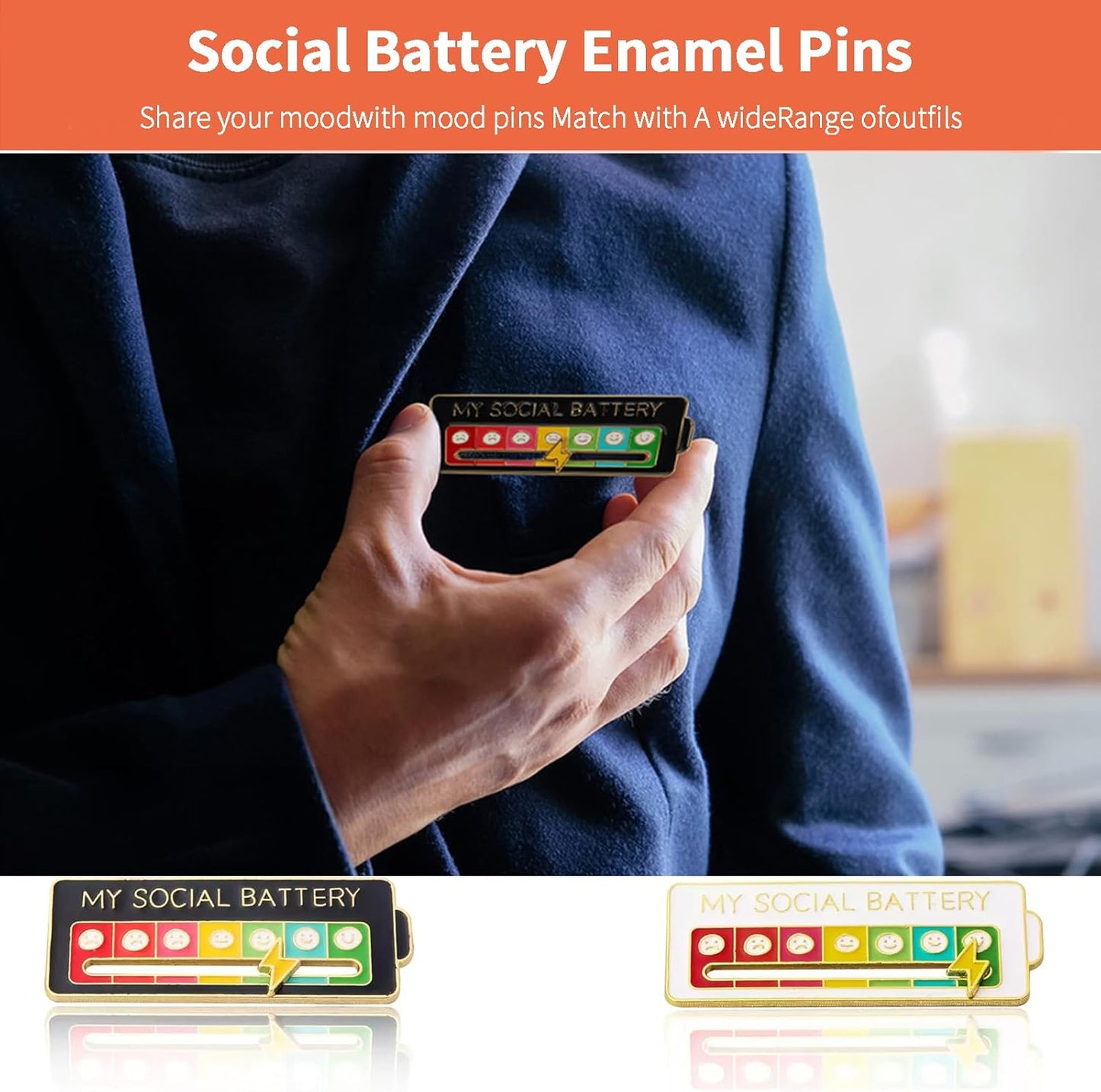 2026 social battery status brooch