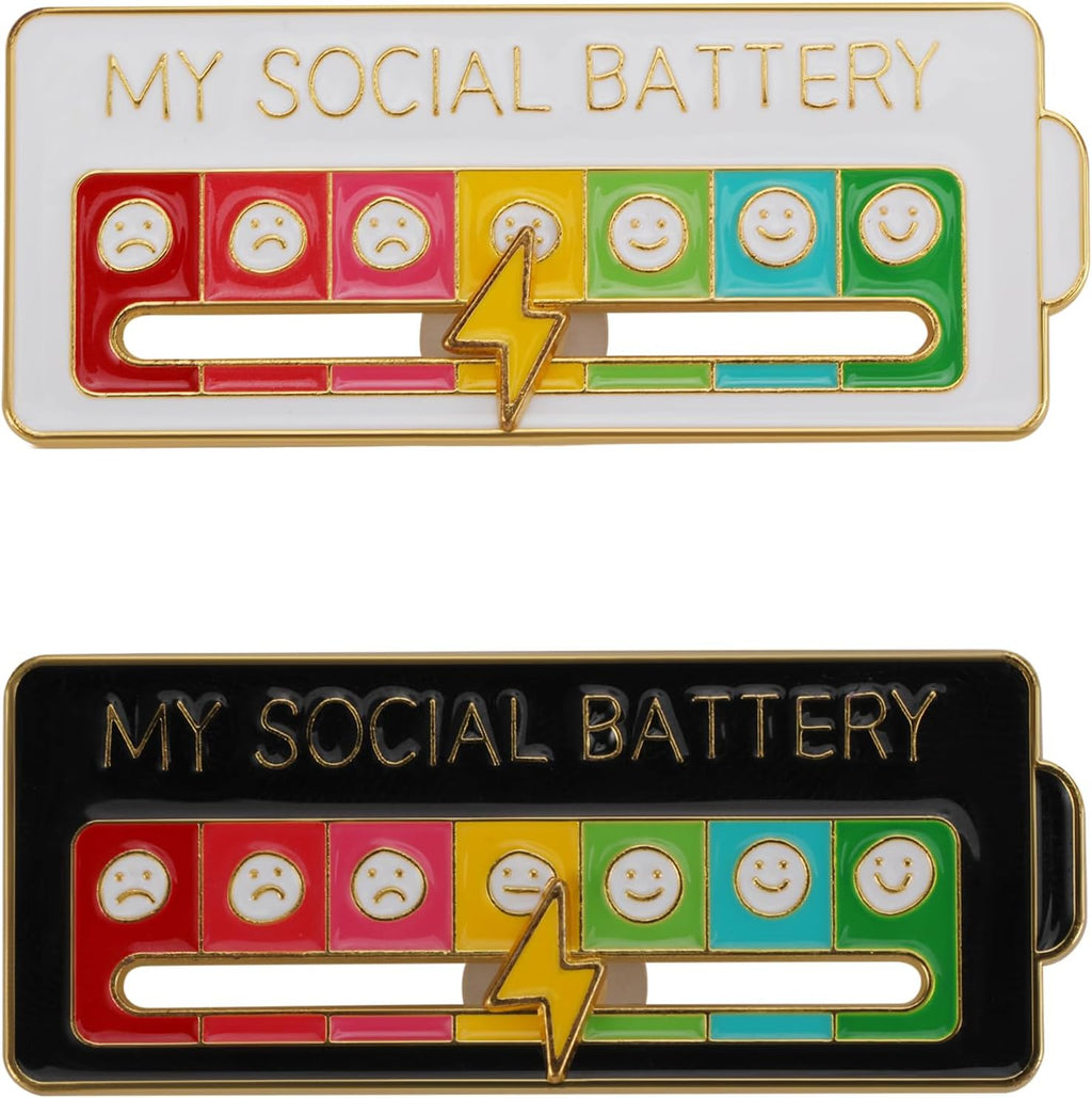 2026 social battery status brooch