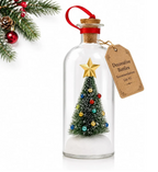 Recordable Christmas Tree Message in a Bottle Ornament with Voice Recording