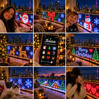 IVOXN™ Smart Pixel Curtain Lights – App-Controlled Holiday LED Display