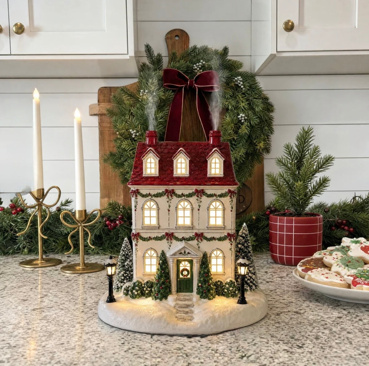 Winter Chimney-Mist Lighted Holiday Cottage Diffuser