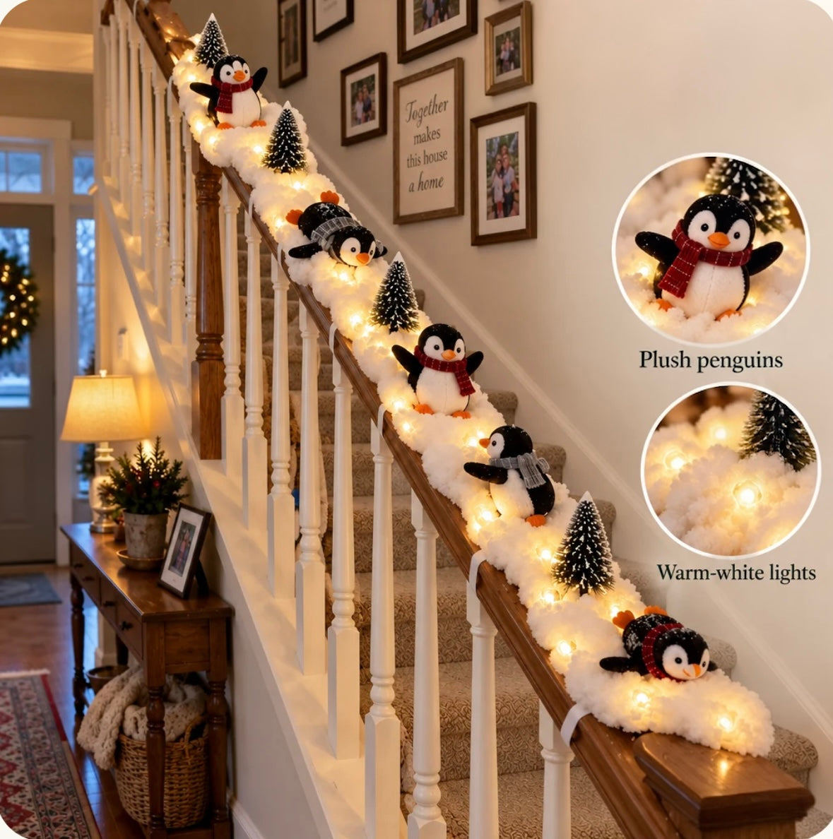 Penguin Stair Garland