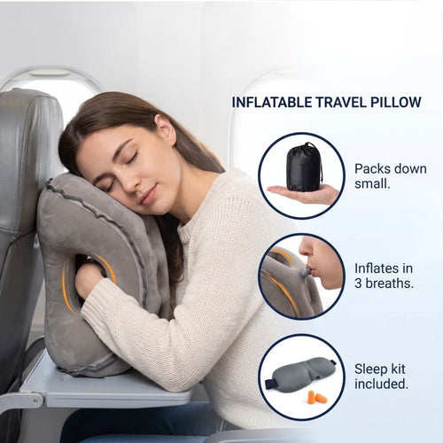 Ergonomic Inflatable Travel Pillow