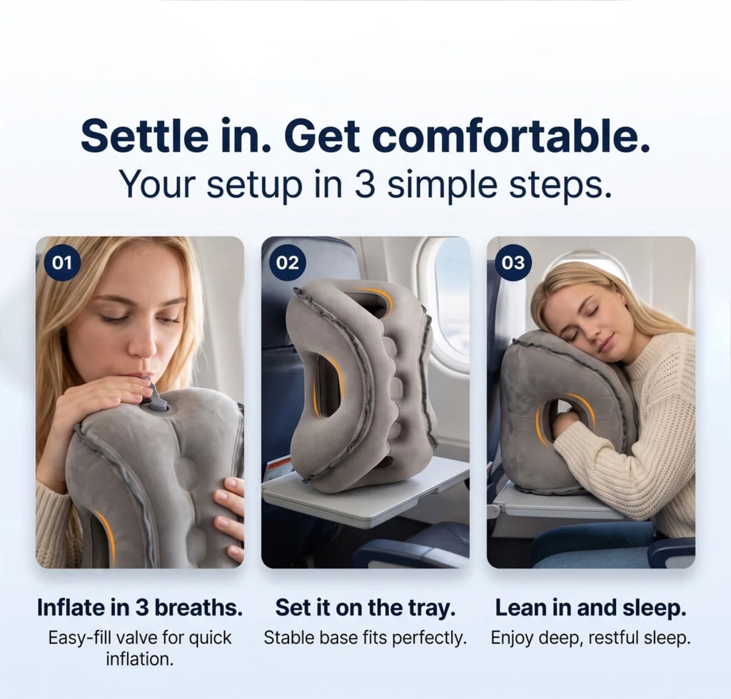 Ergonomic Inflatable Travel Pillow