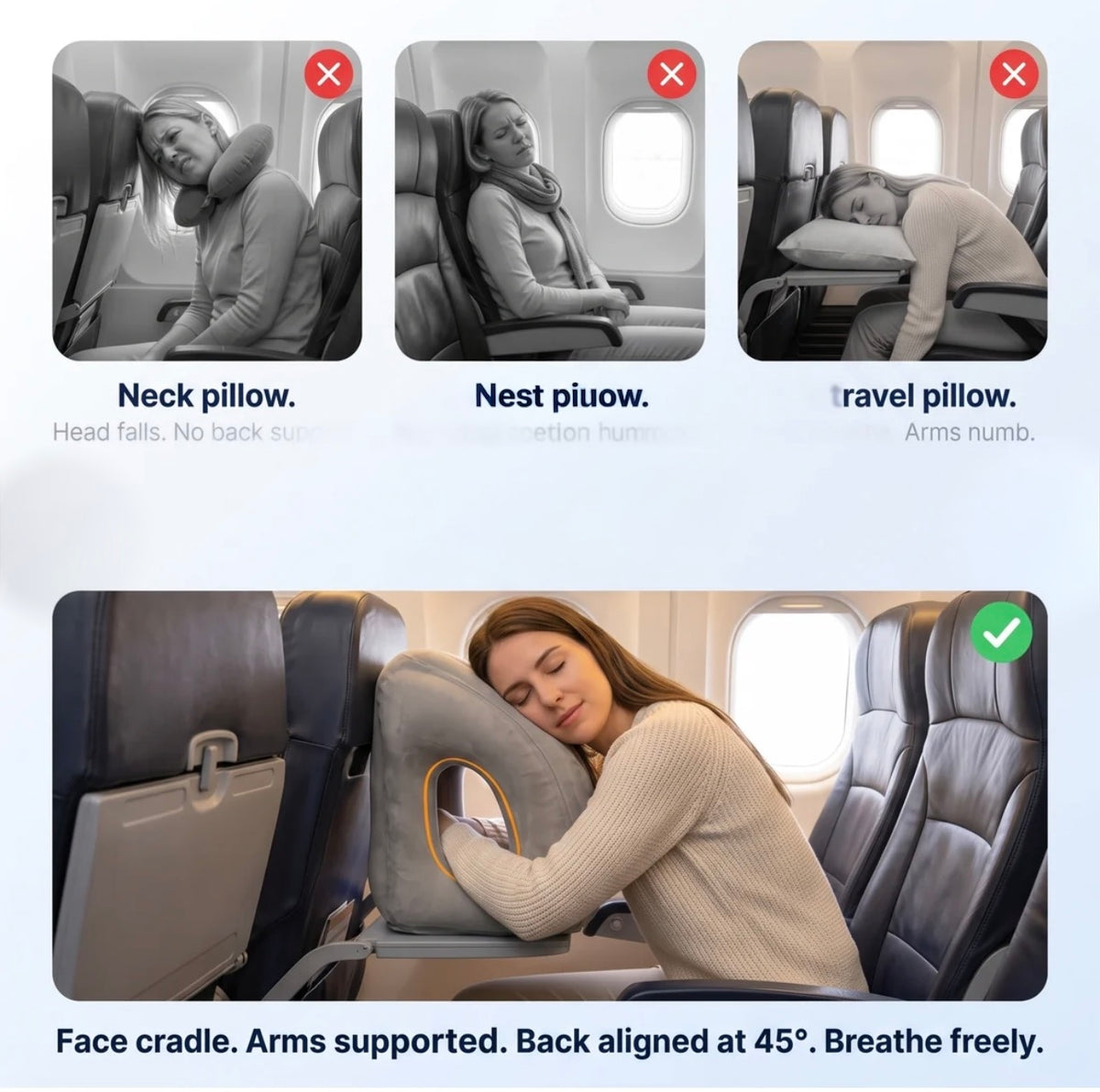 Ergonomic Inflatable Travel Pillow