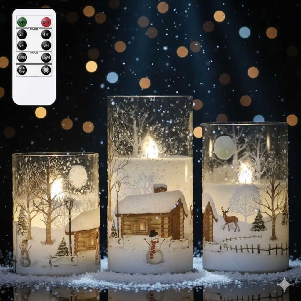 Whimsical Snowman Flameless Candles™