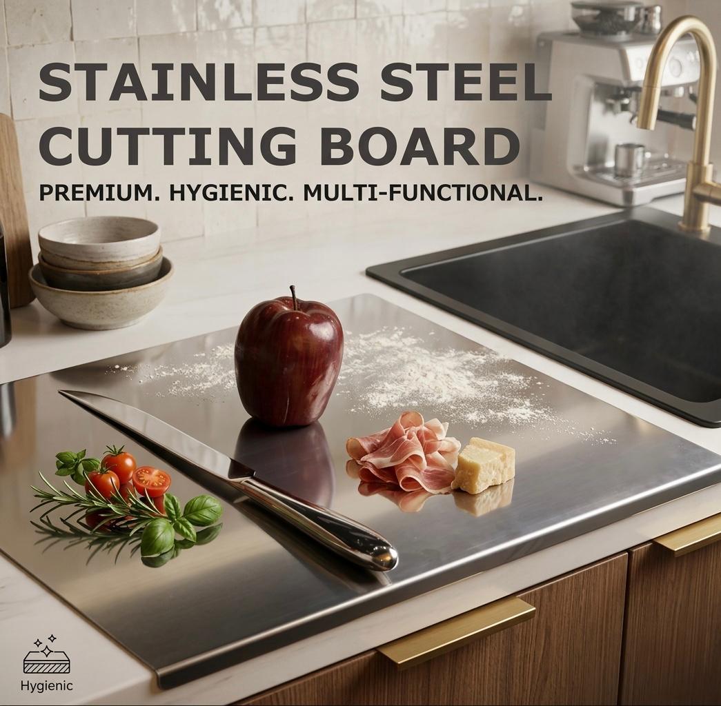 Stainless Steel Cutting & Kneading Board 40x30cm