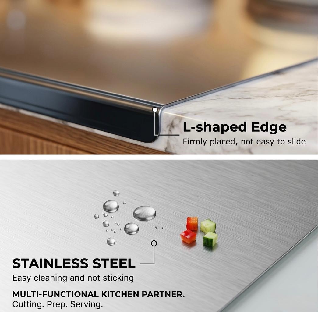 Stainless Steel Cutting & Kneading Board 40x30cm