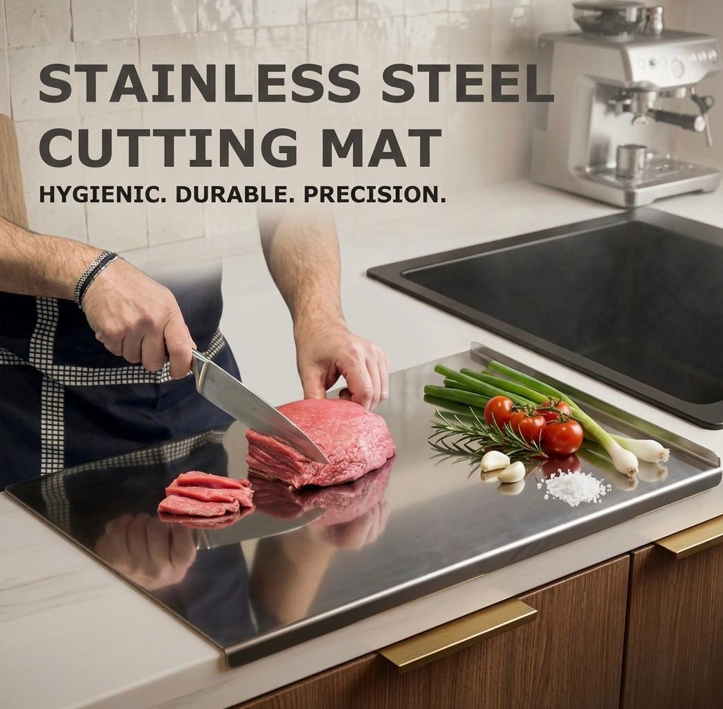 Stainless Steel Cutting & Kneading Board 40x30cm